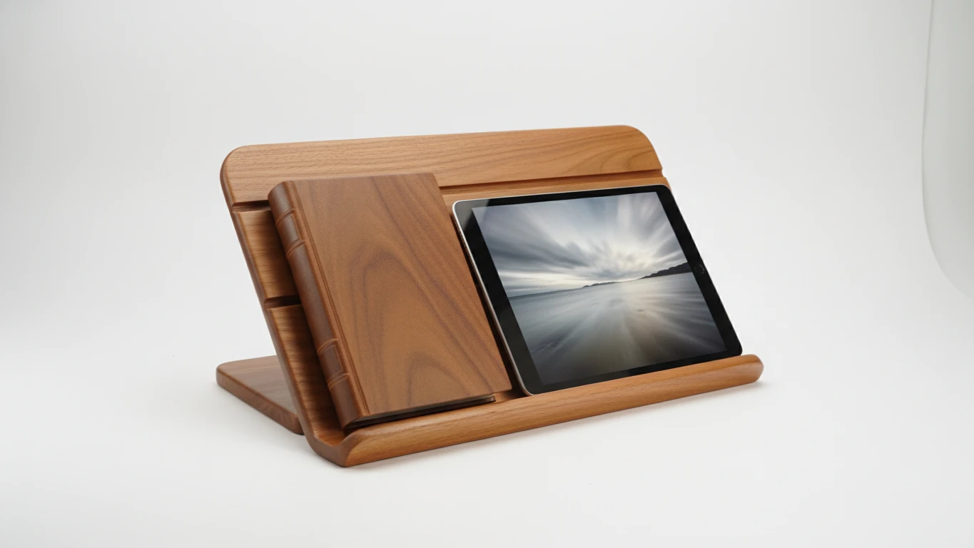Suporte de Madeira para Livros e Tablets