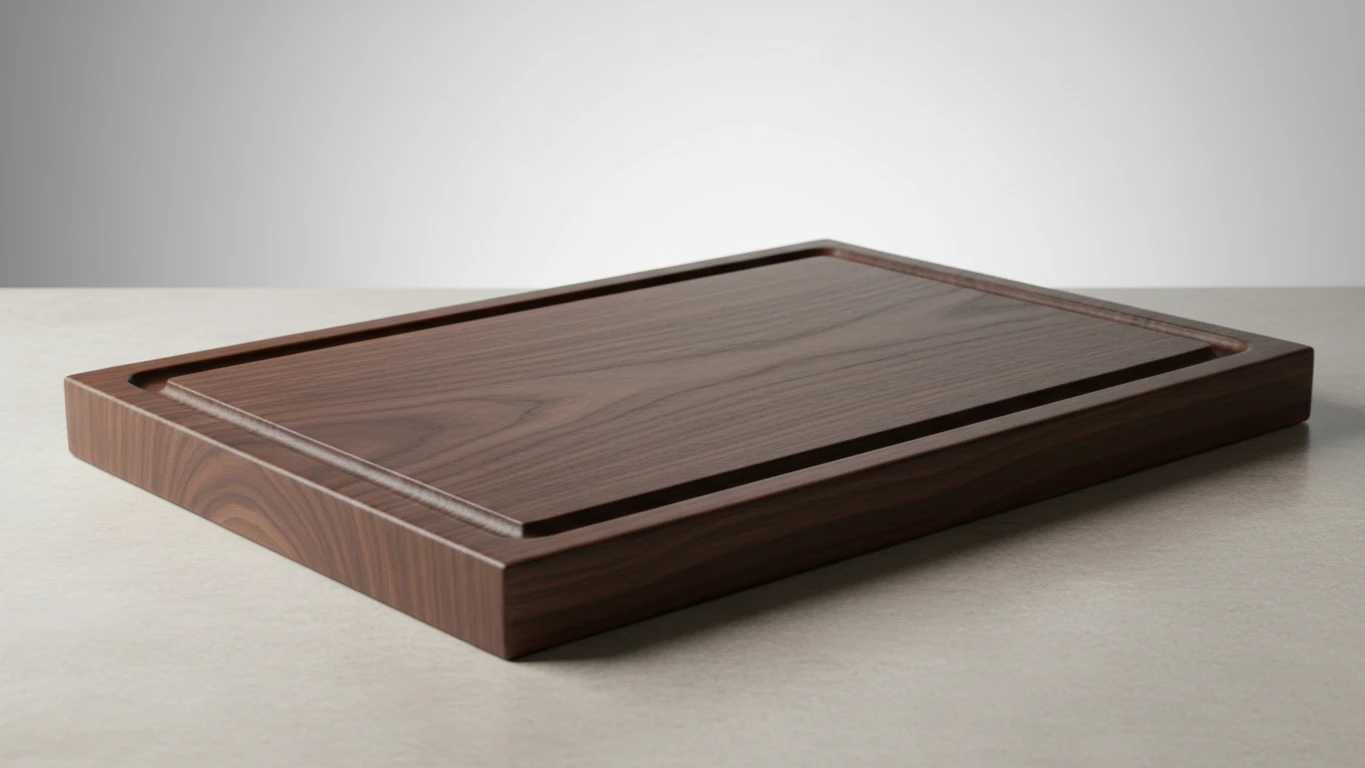 Tábua de Corte em Madeira Nobre com Canaleta