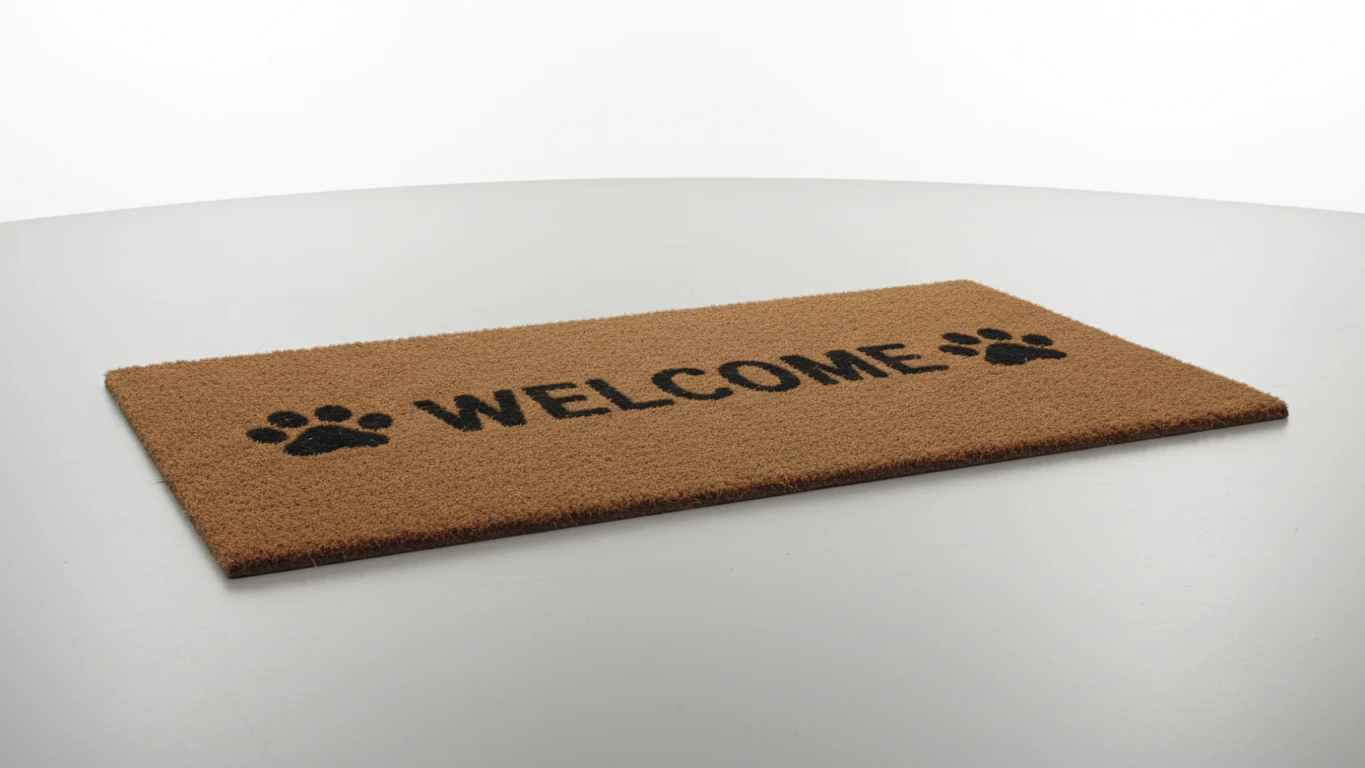 Tapete de Entrada Welcome com Patas