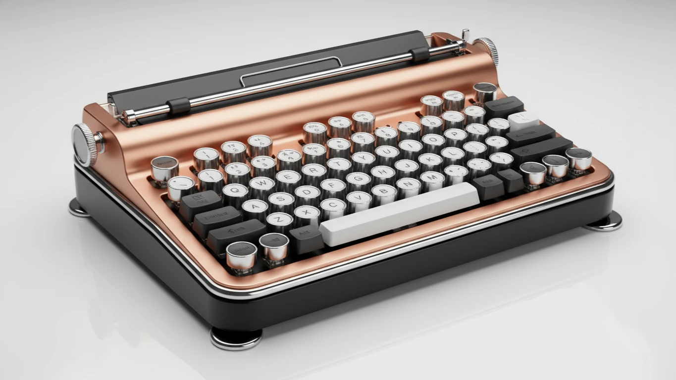 Teclado Estilo Máquina de Escrever