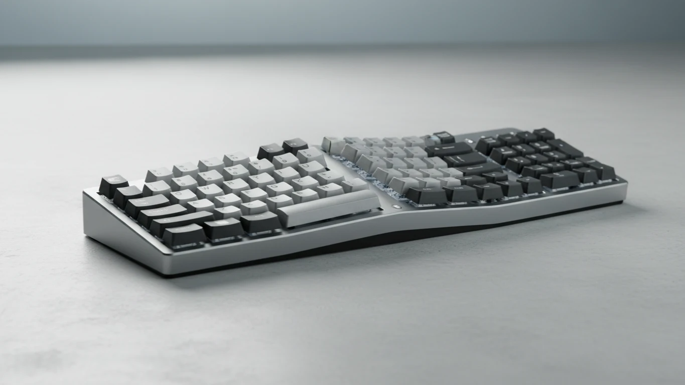 Teclado Mecânico Ergonômico Sem Fio