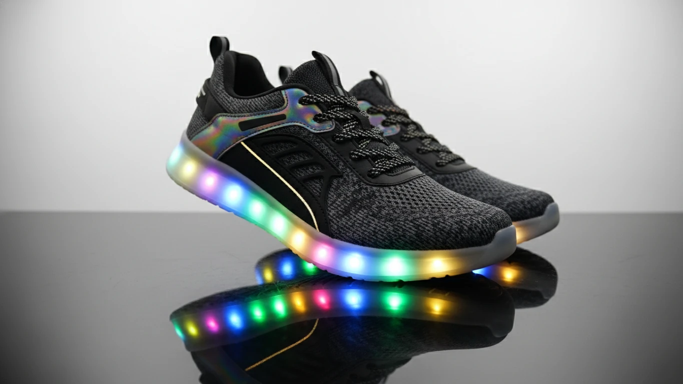 Tênis com Luzes LED e Ativação por Movimento