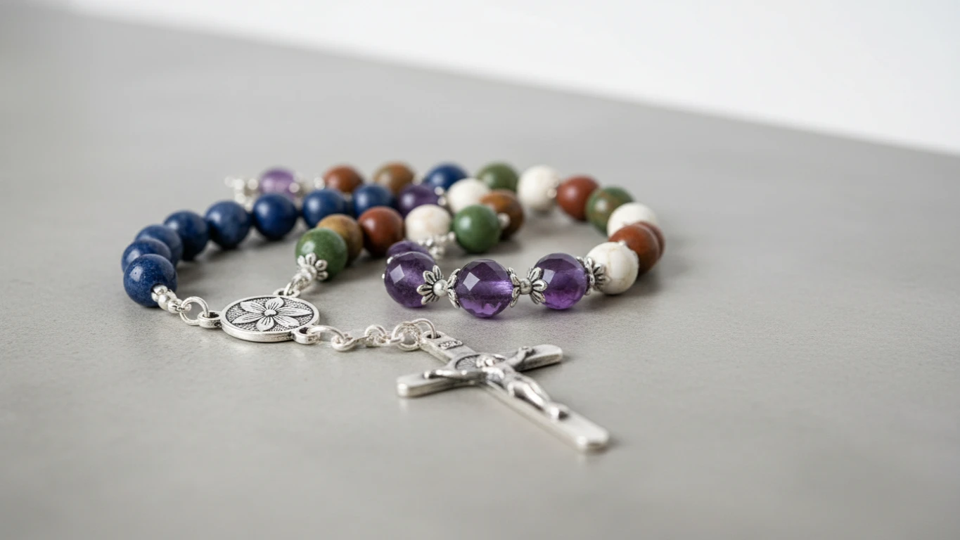 Terço Artesanal em Pedras Naturais