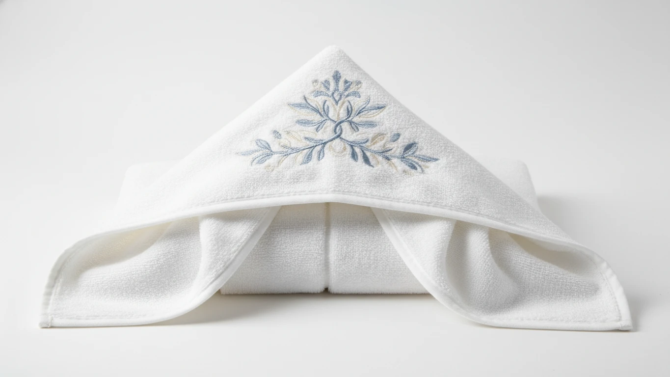 Toalha de Banho com Capuz Bordada