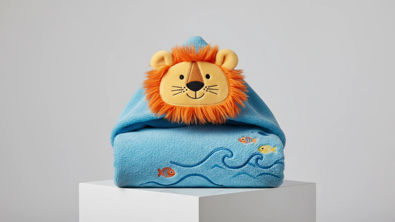 Toalha de Banho com Capuz e Design Divertido