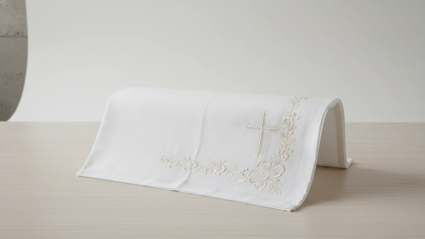 Toalha de Batizado Bordada à Mão