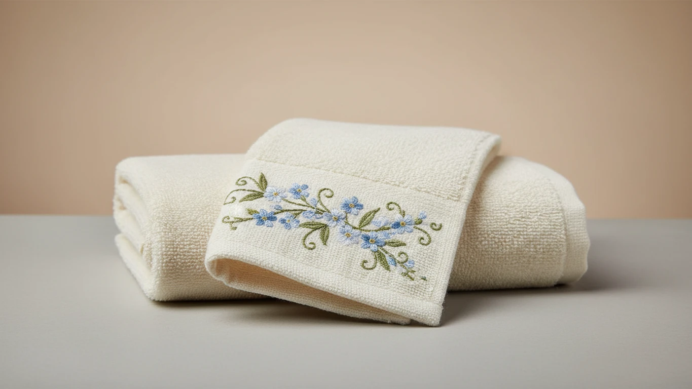 Toalha de Lavabo Bordada à Mão