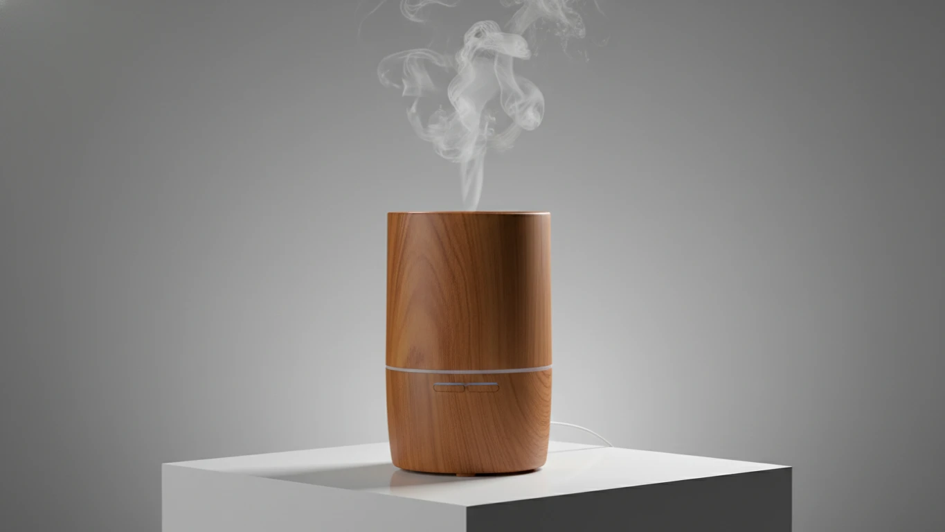 Umidificador de Ar com Design de Madeira