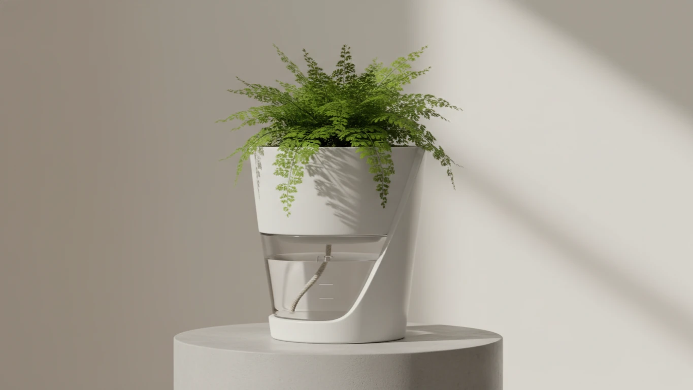 Vaso Autoirrigável com Design Moderno