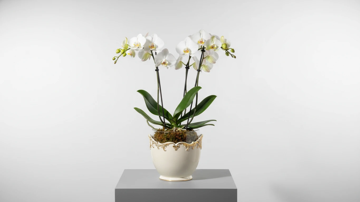 Vaso de Orquídea de Luxo