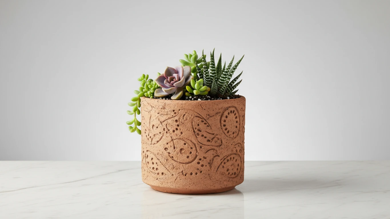 Vaso de Suculenta em Cerâmica