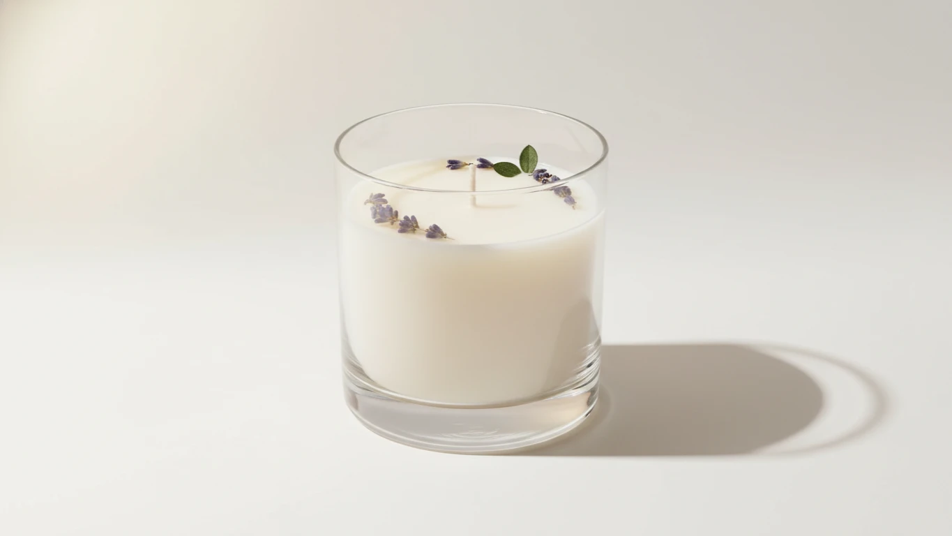 Vela Perfumada de Cera Vegetal em Copo de Vidro