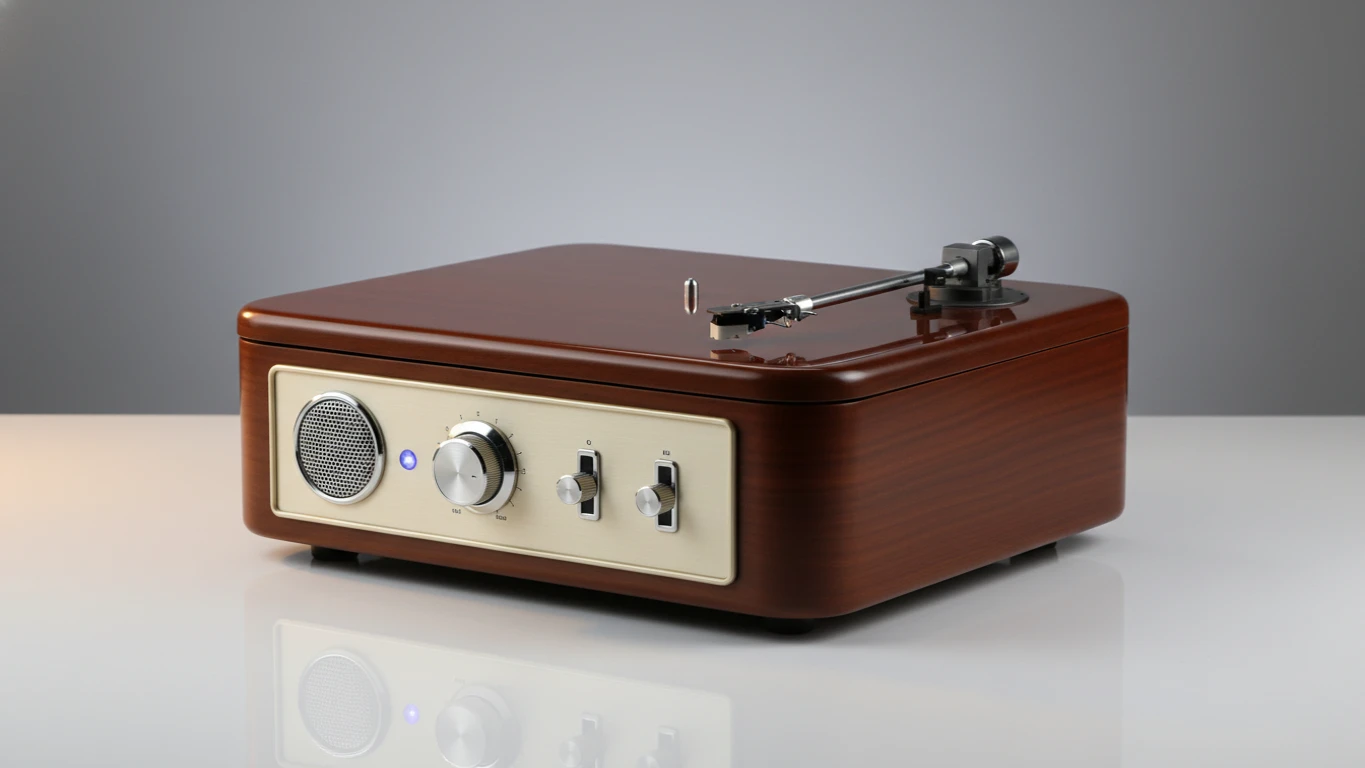 Vitrola Retrô com Bluetooth Integrado