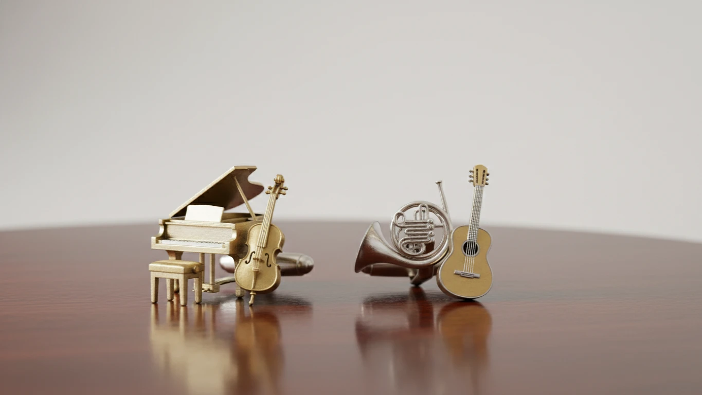 Abotoaduras Elegantes de Instrumentos