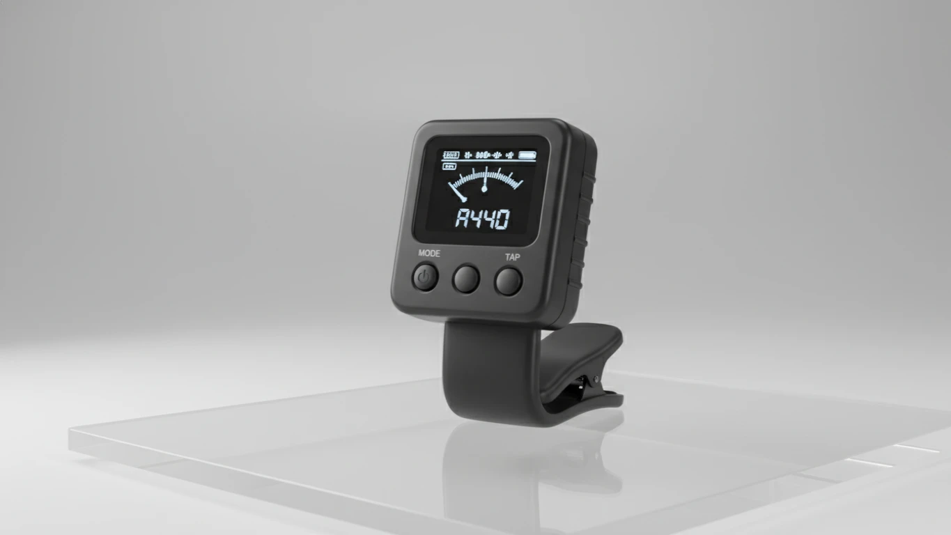 Afinador e Metrônomo Digital de Clipe