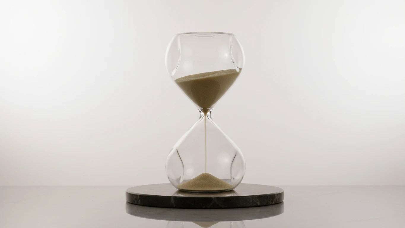 Ampulheta Decorativa de Vidro Soprado