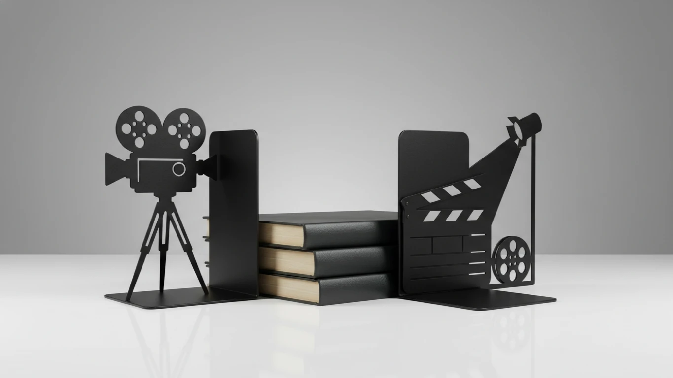 Aparador de Livros de Metal Silueta de Cinema