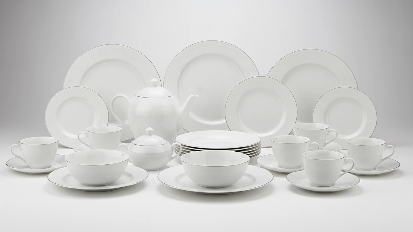 Aparelho de Jantar em Porcelana Fine Bone China