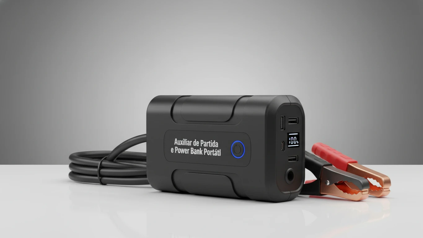 Auxiliar de Partida e Power Bank Portátil