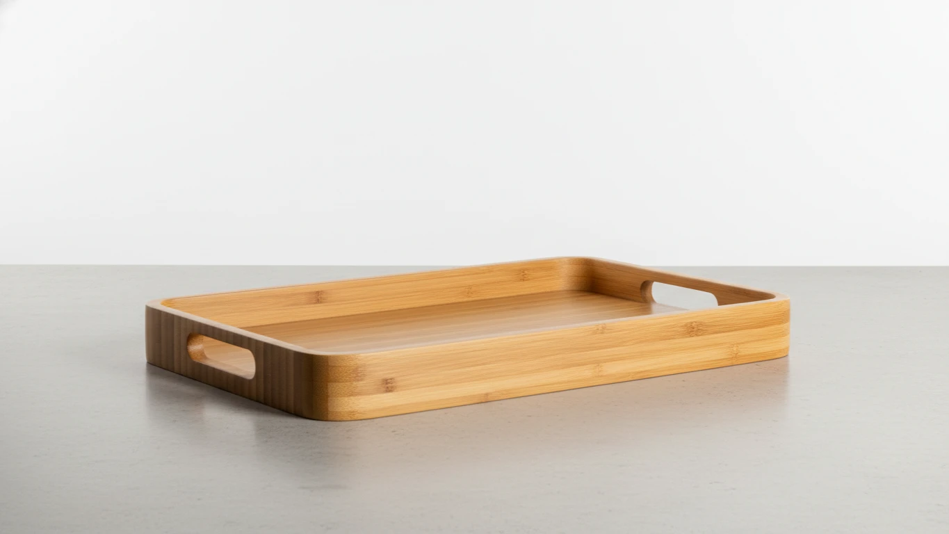 Bandeja de Bambu com Design Minimalista
