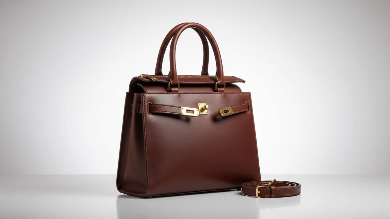 Bolsa Estruturada de Couro Executiva