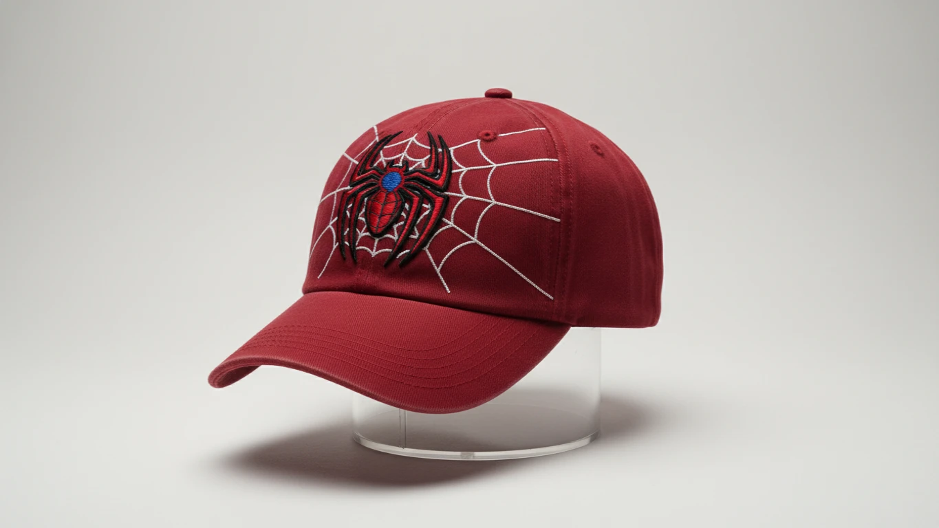 Boné com Bordado do Homem-Aranha