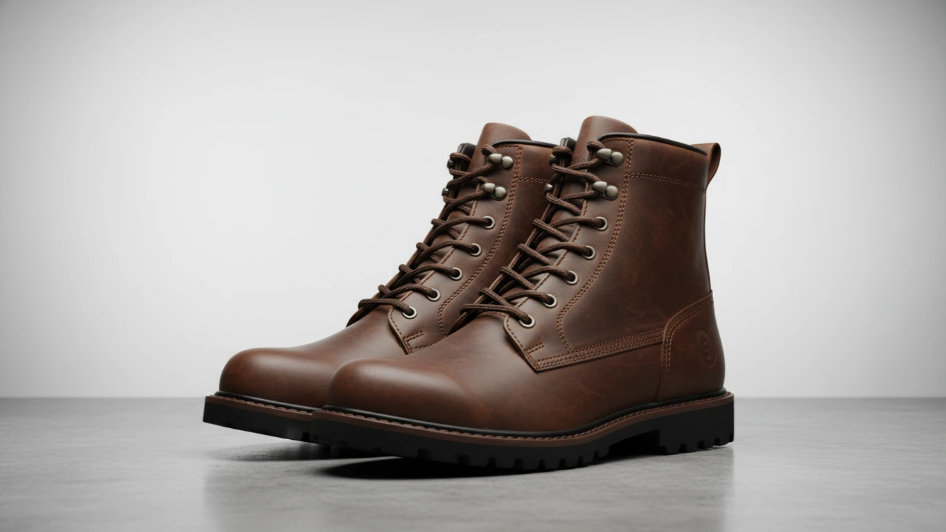 Bota de Couro Impermeável