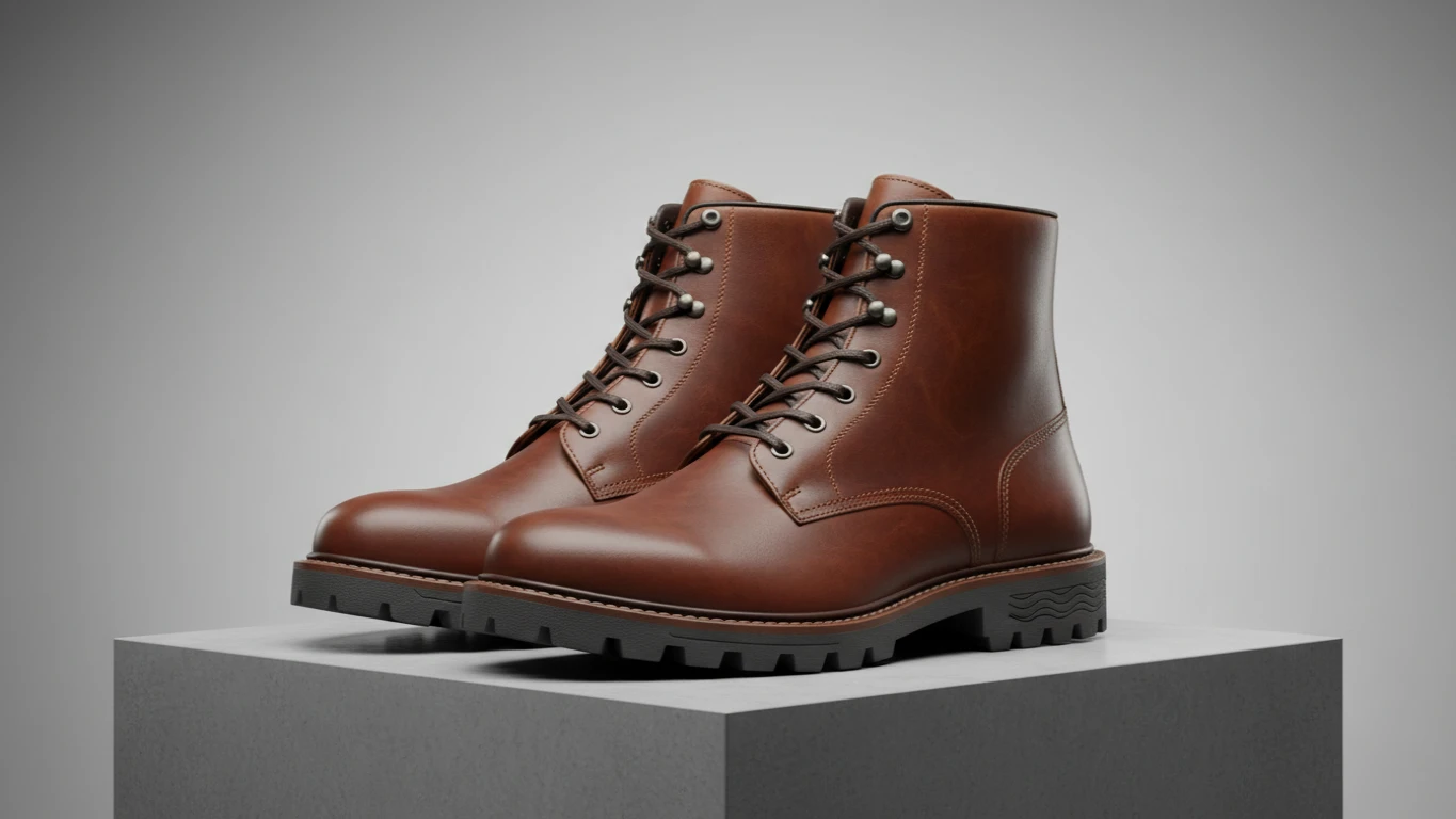 Bota de Couro Nobre Impermeável