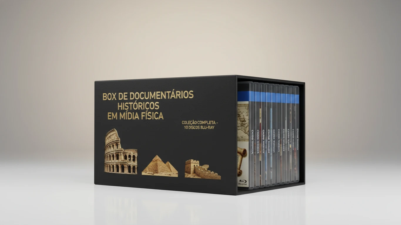Box de Documentários Históricos em Mídia Física