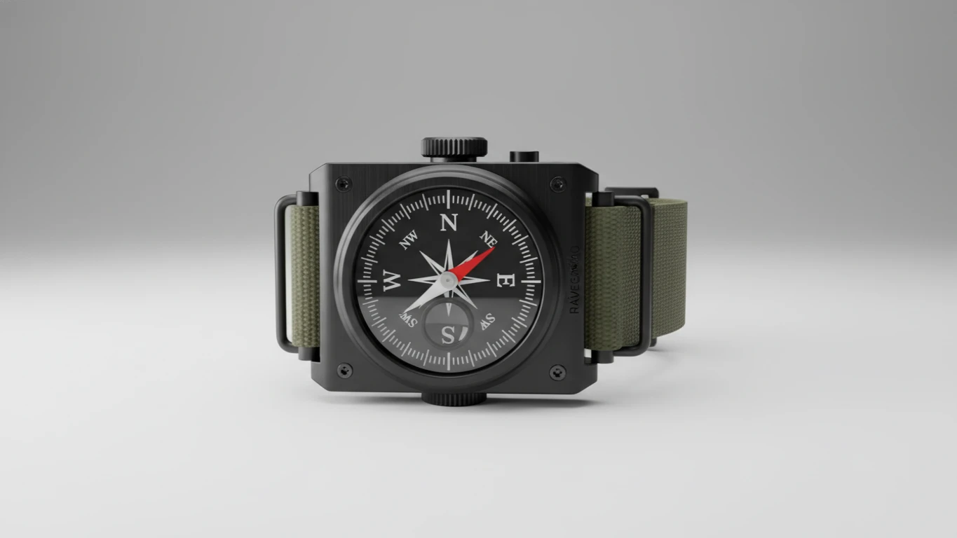 Bússola de Pulso para Navegação Rápida