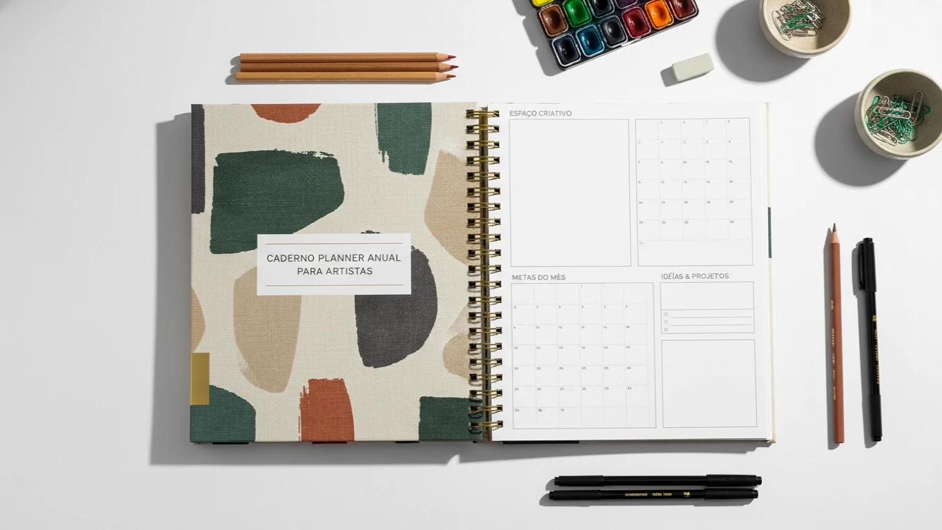 Caderno Planner Anual para Artistas