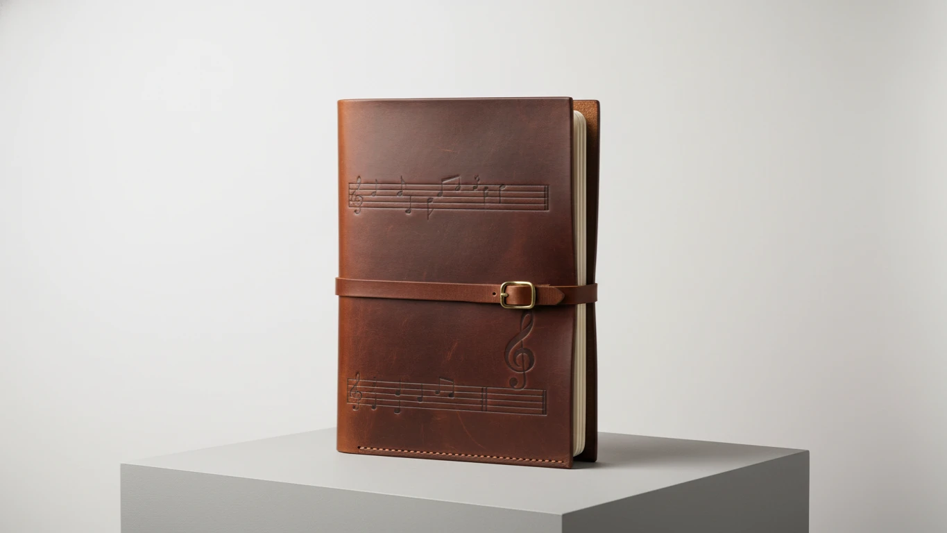Caderno de Partituras em Couro