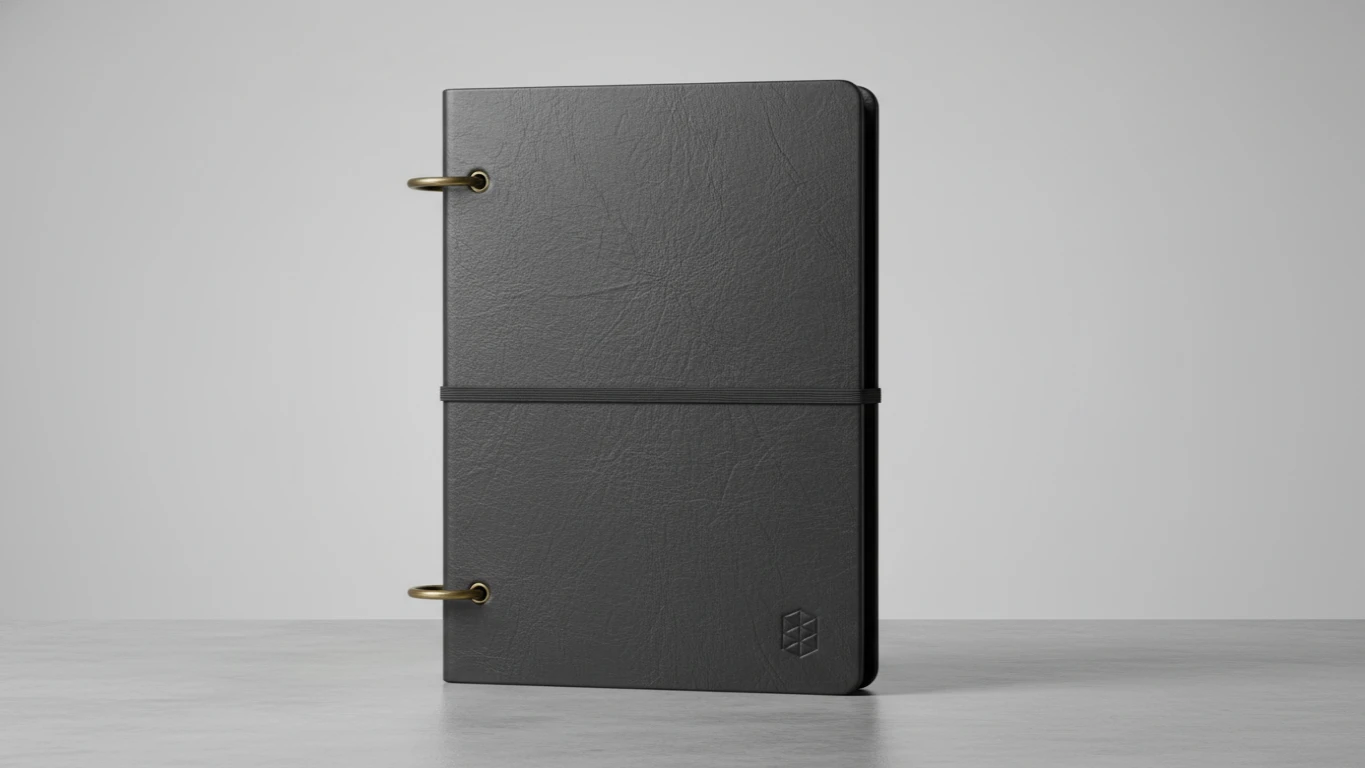 Caderno de Treino em Couro Sintético