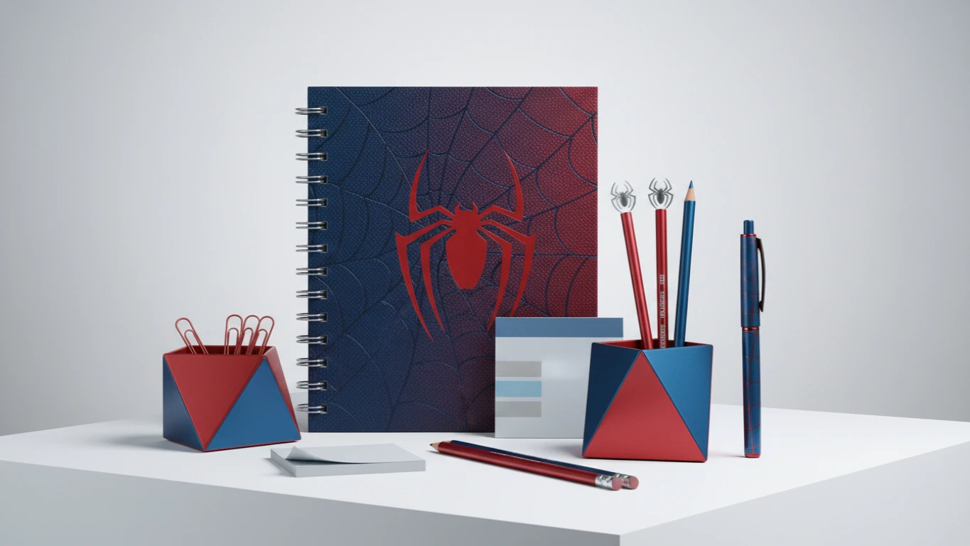 Caderno e Papelaria do Homem-Aranha