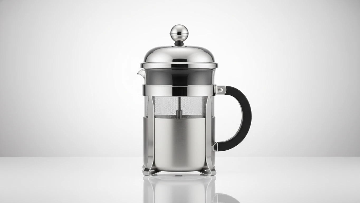 Cafeteira de Prensa Francesa em Aço Inox