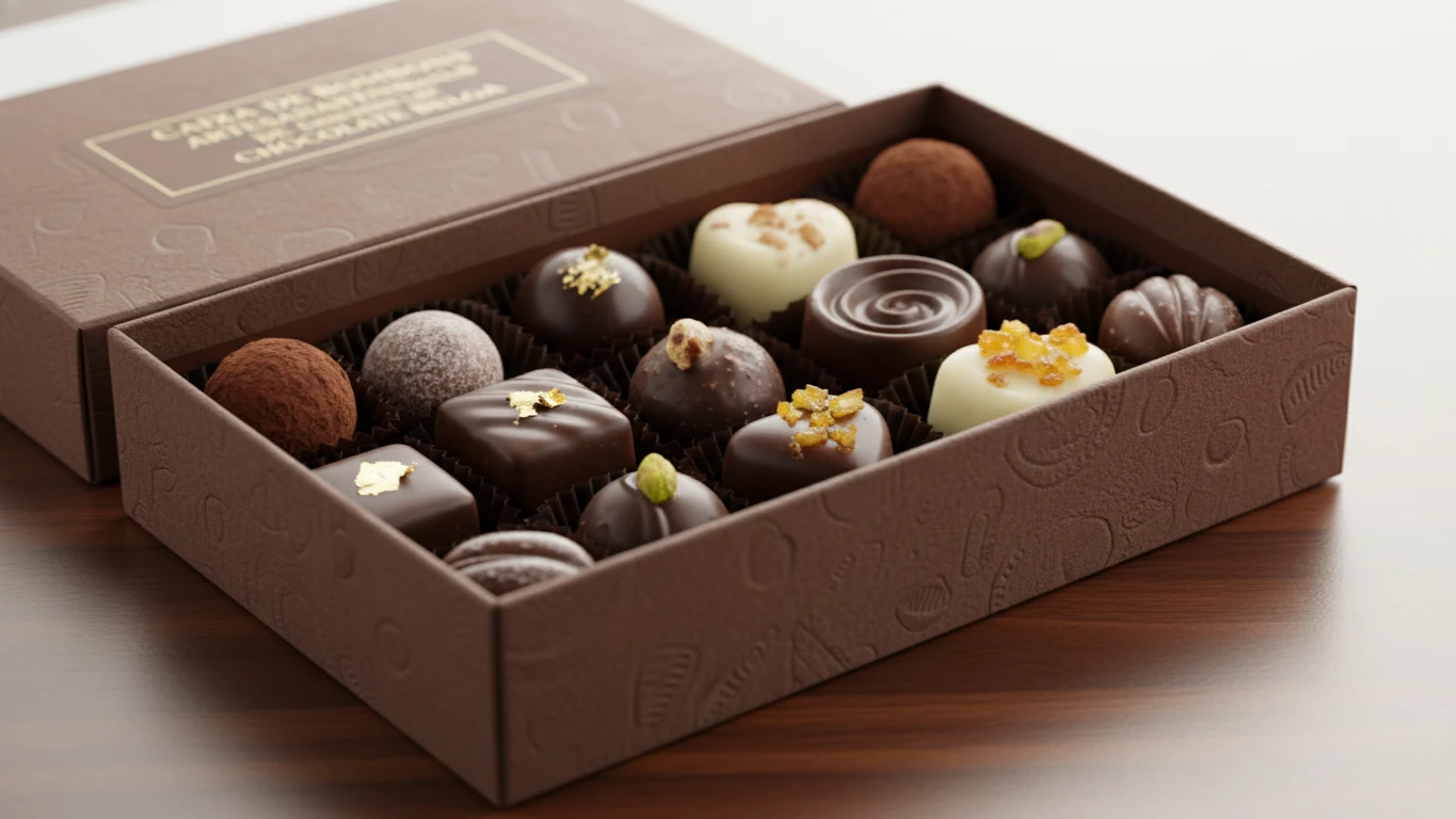 Caixa de Bombons Artesanais de Chocolate Belga