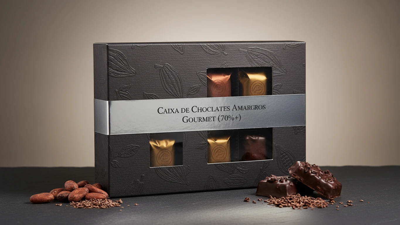 Caixa de Chocolates Amargos Gourmet (70%+)