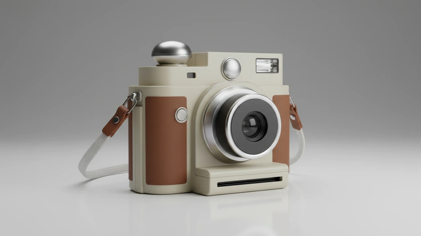 Câmera de Impressão Instantânea Retrô