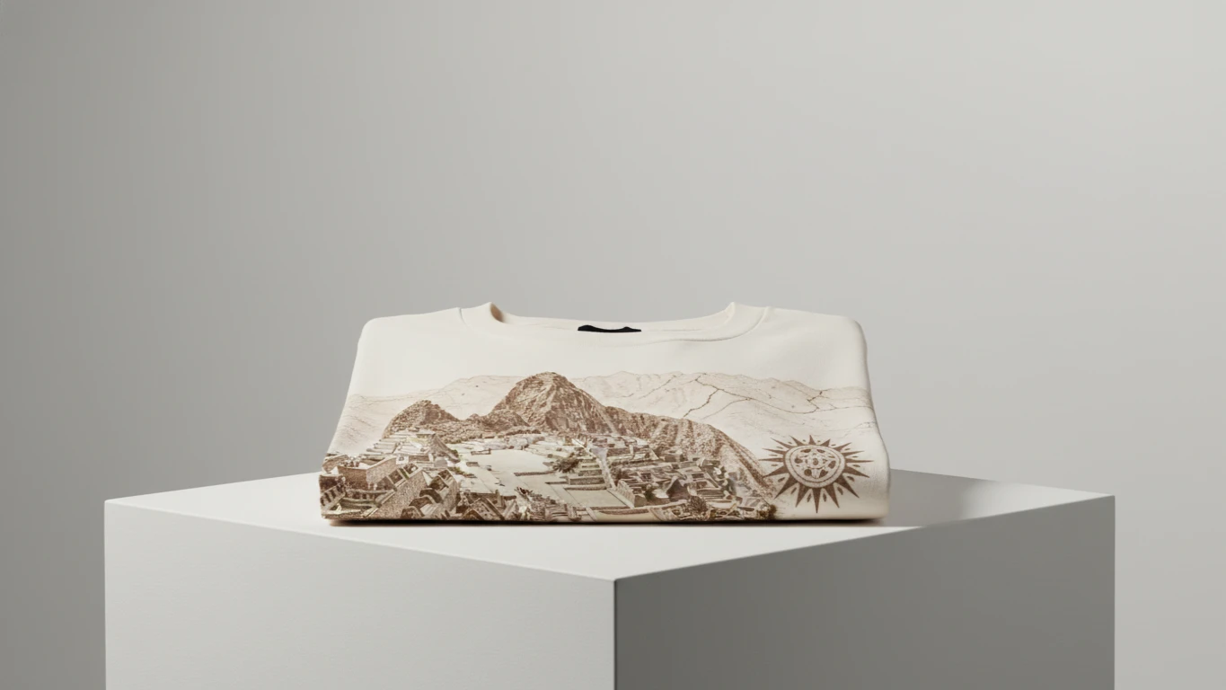 Camiseta de Algodão Pima com Estampa Histórica