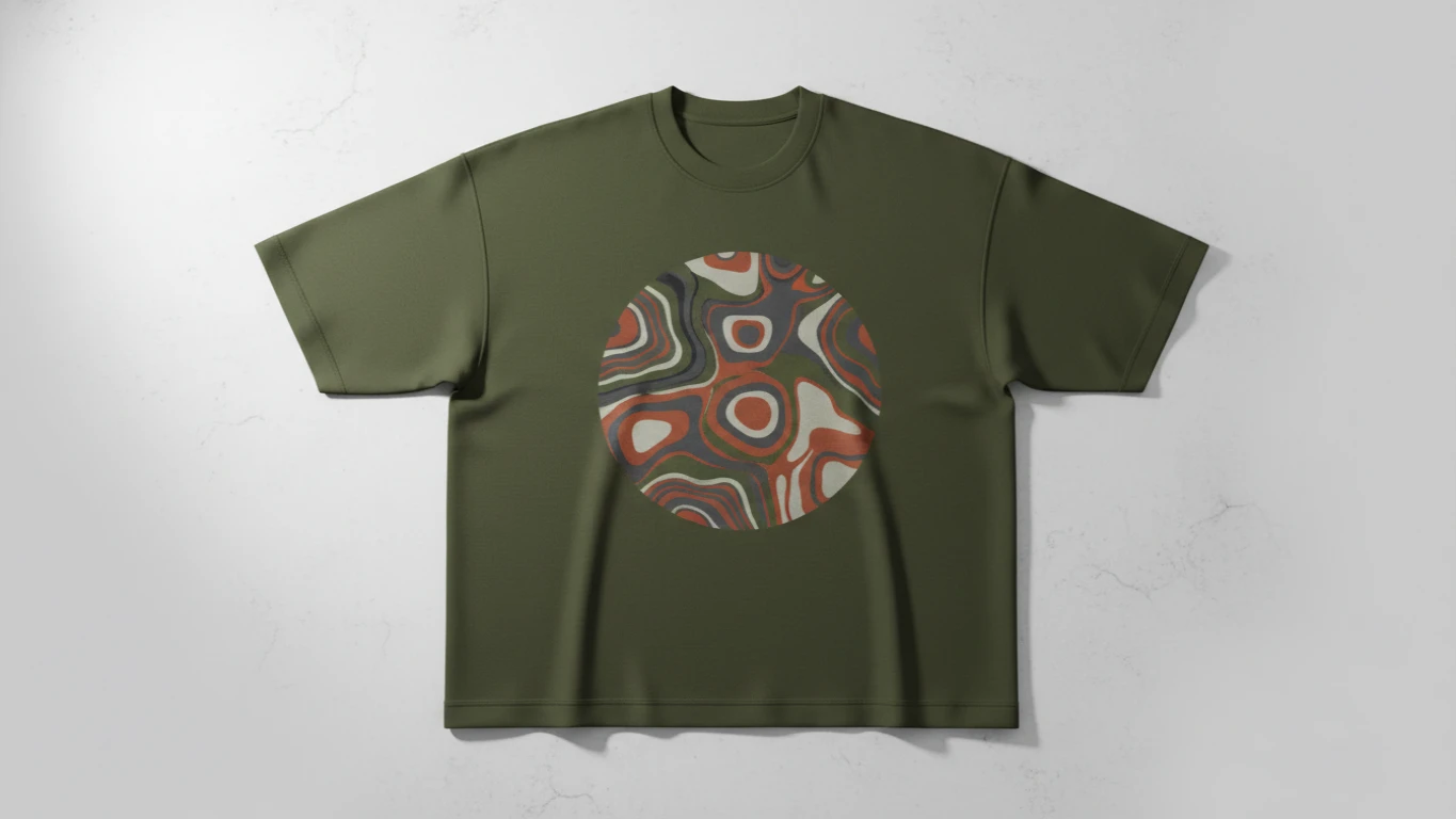 Camiseta de Malha Heavyweight Estampada