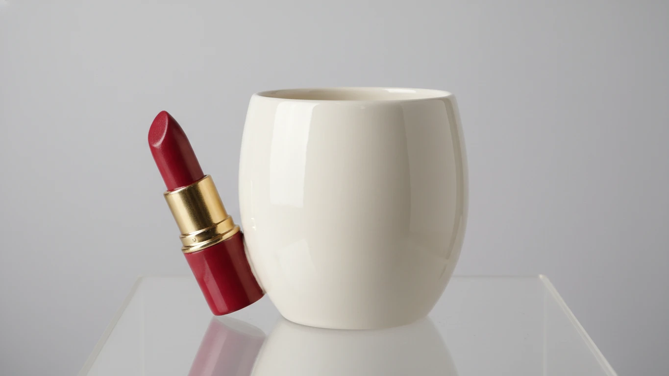 Caneca Cerâmica com Alça de Batom