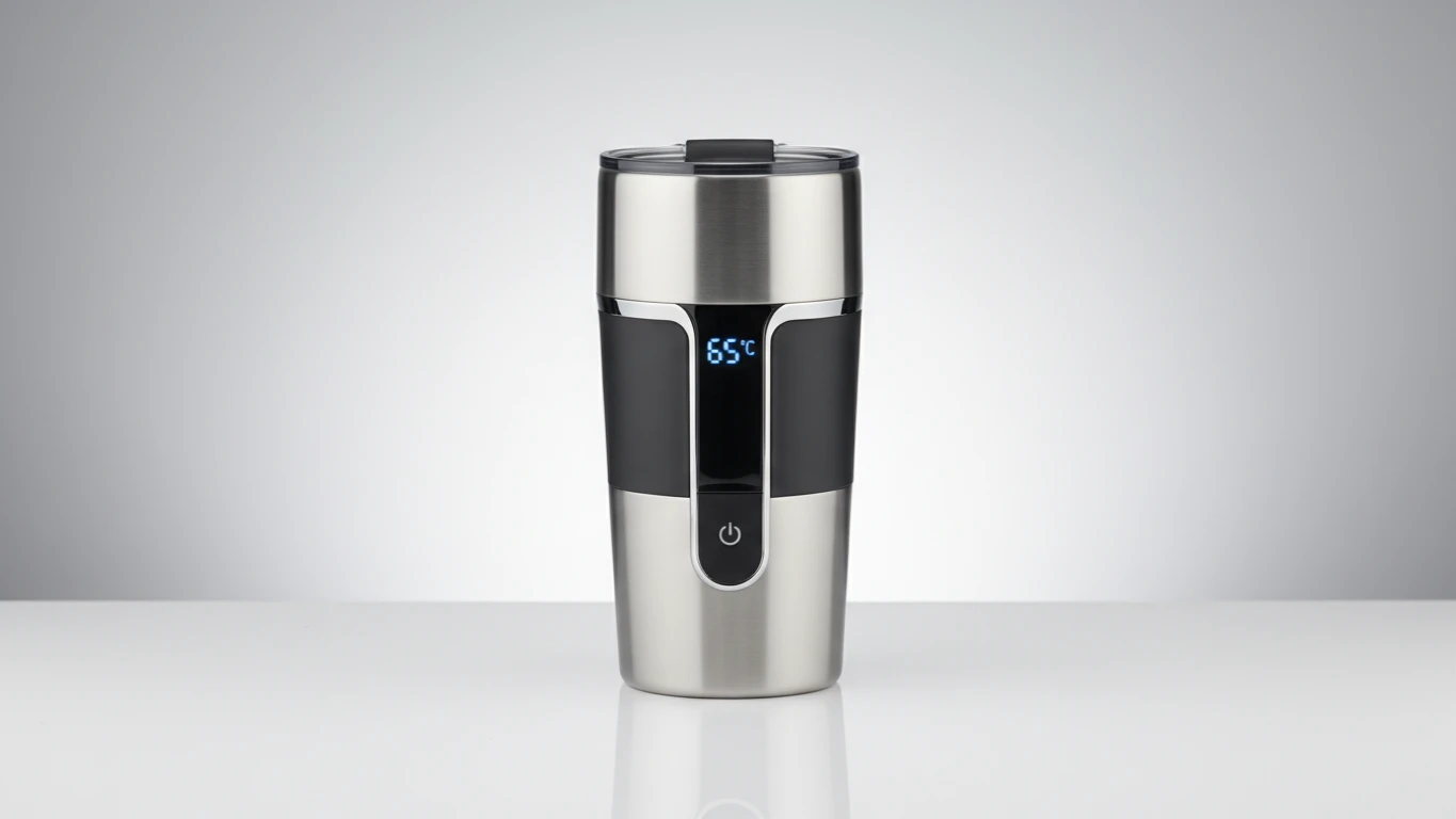 Caneca Térmica com Sensor de Temperatura