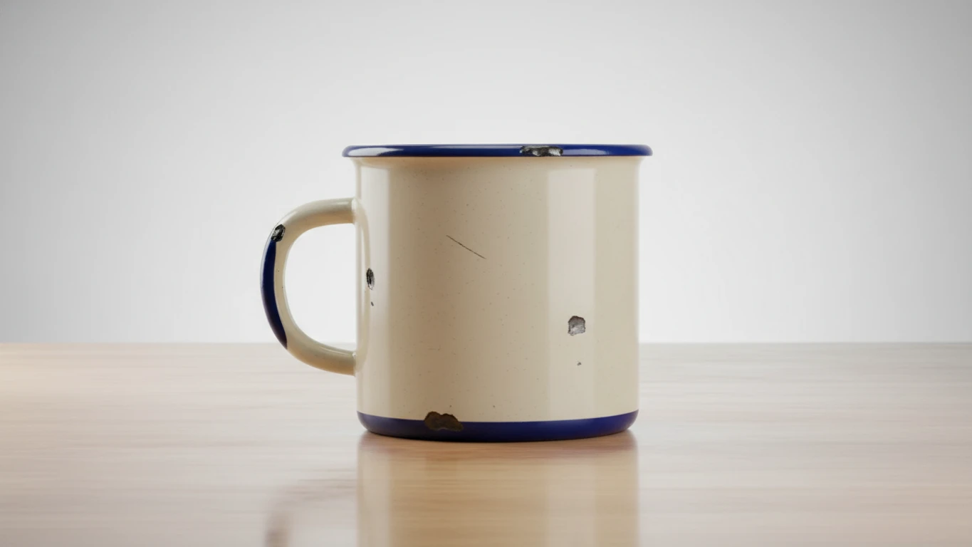 Caneca de Esmalte Térmica Estilo Vintage