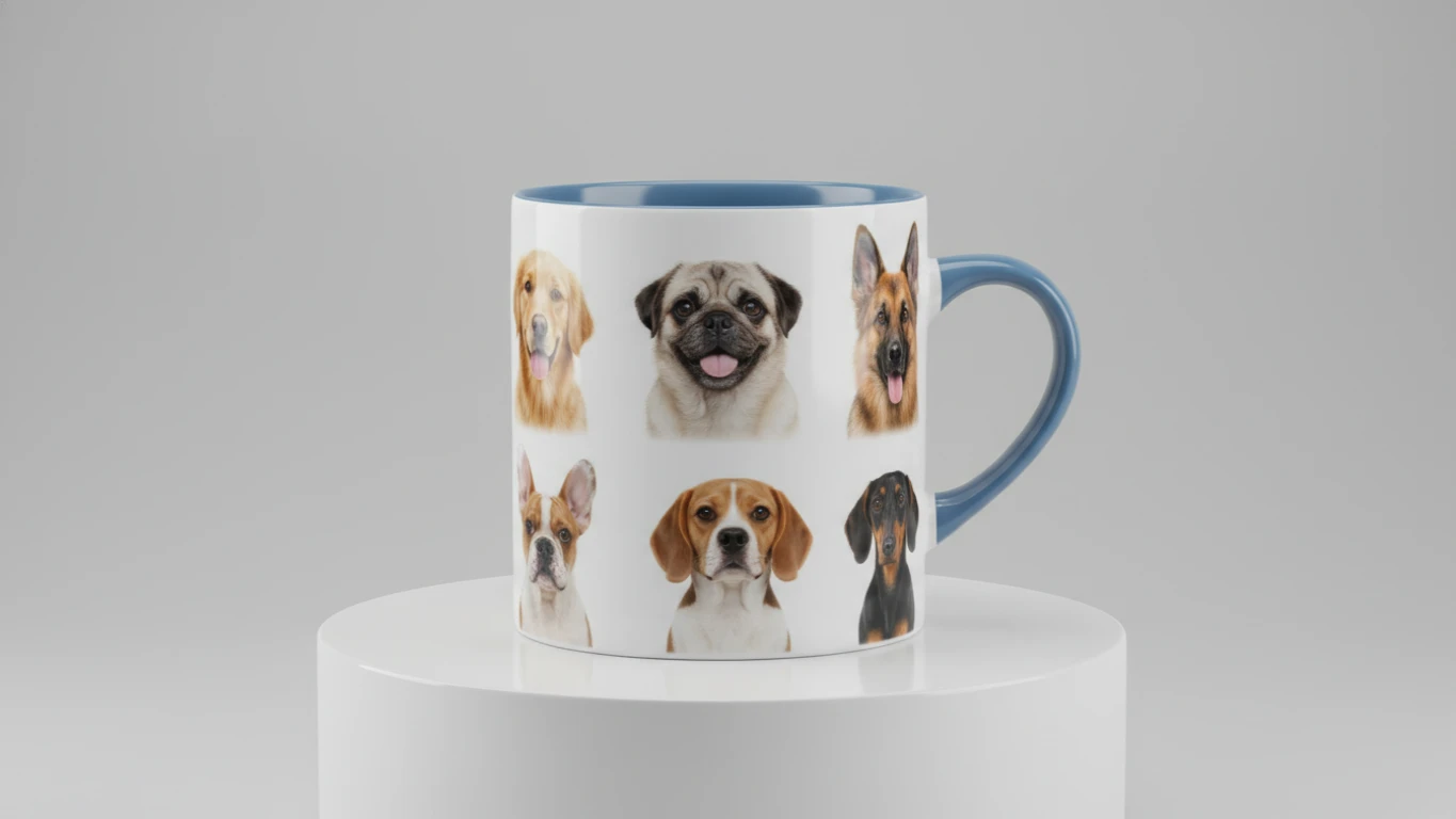 Caneca de Porcelana Canina Personalizada