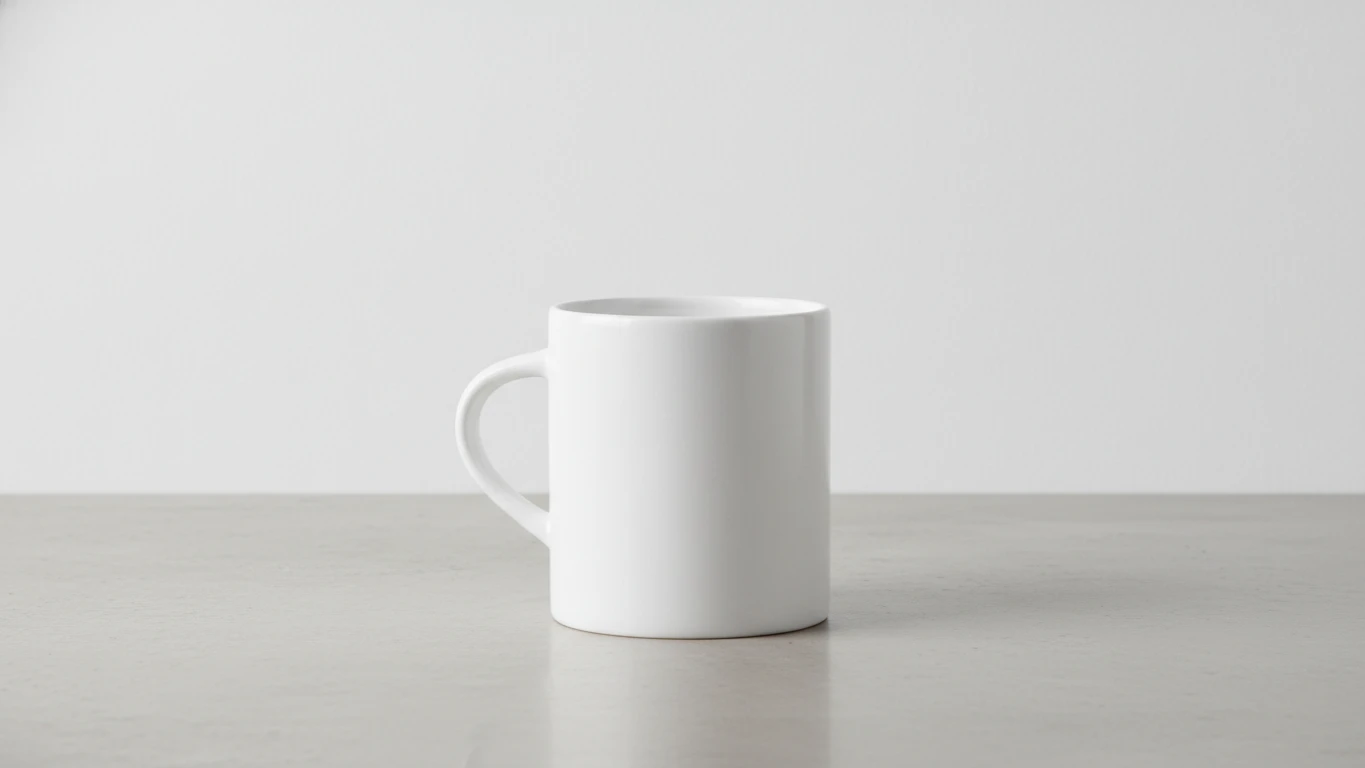 Caneca de Porcelana Minimalista