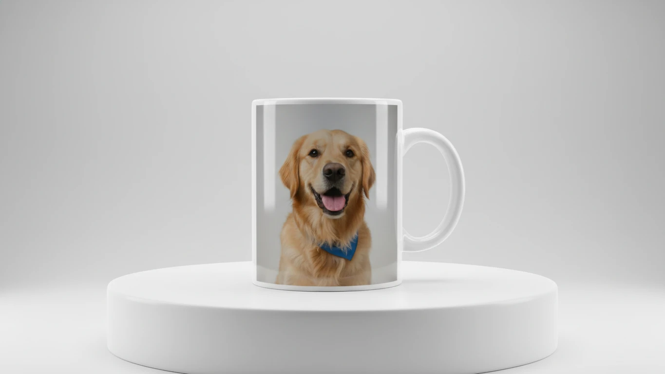 Caneca de Porcelana Personalizada com Foto do Pet