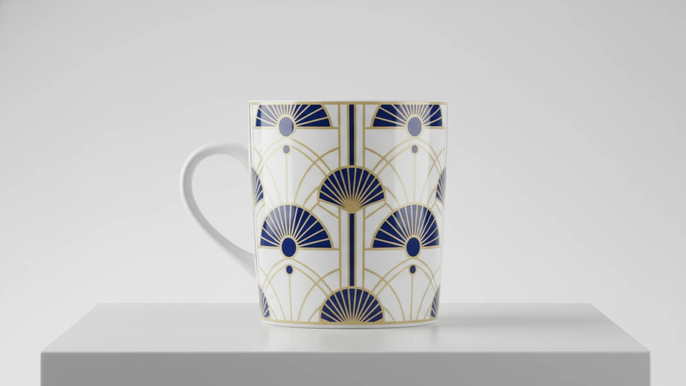 Caneca de Porcelana com Design Temático