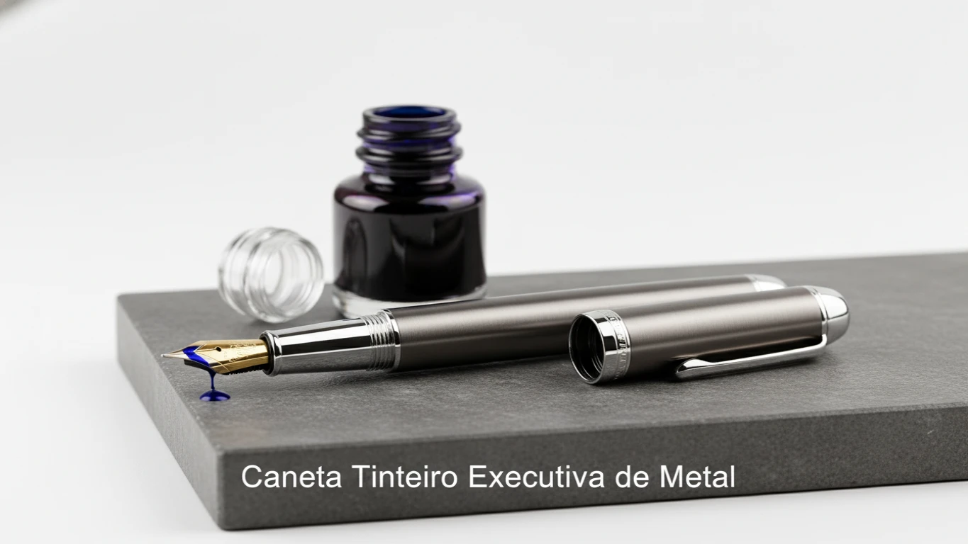 Caneta Tinteiro Executiva de Metal