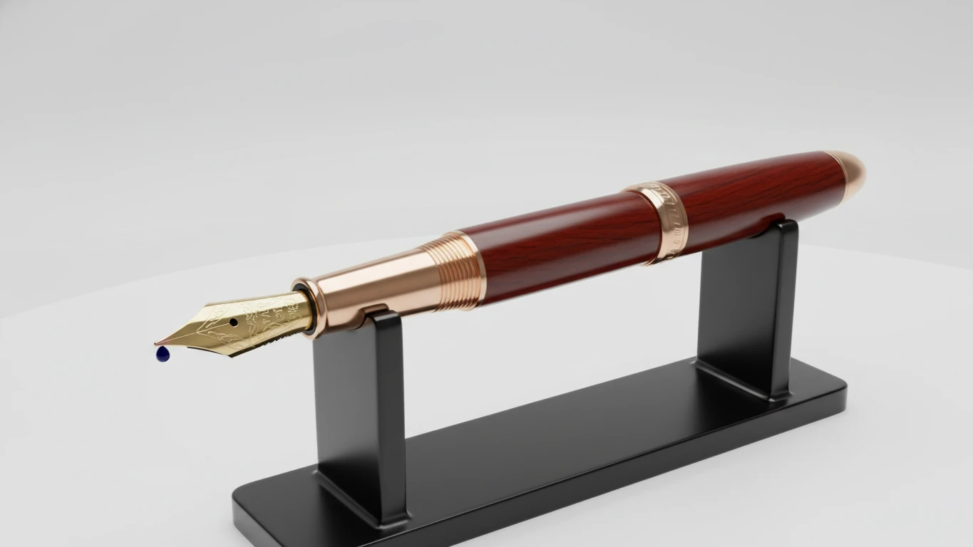 Caneta-Tinteiro de Alta Escrita com Pena de Ouro