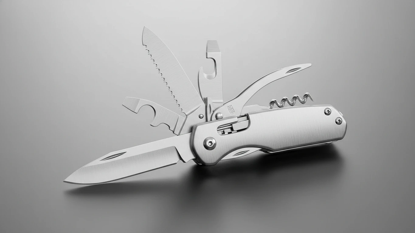 Canivete Multiuso em Aço Inoxidável